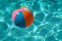 beach ball in a pool